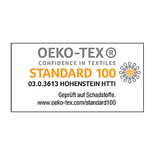 Schadstoffgeprüft nach OEKO-TEX® STANDARD 100